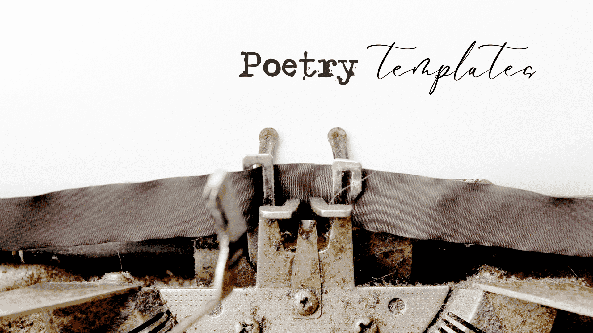 Creative Writing Poetry Templates