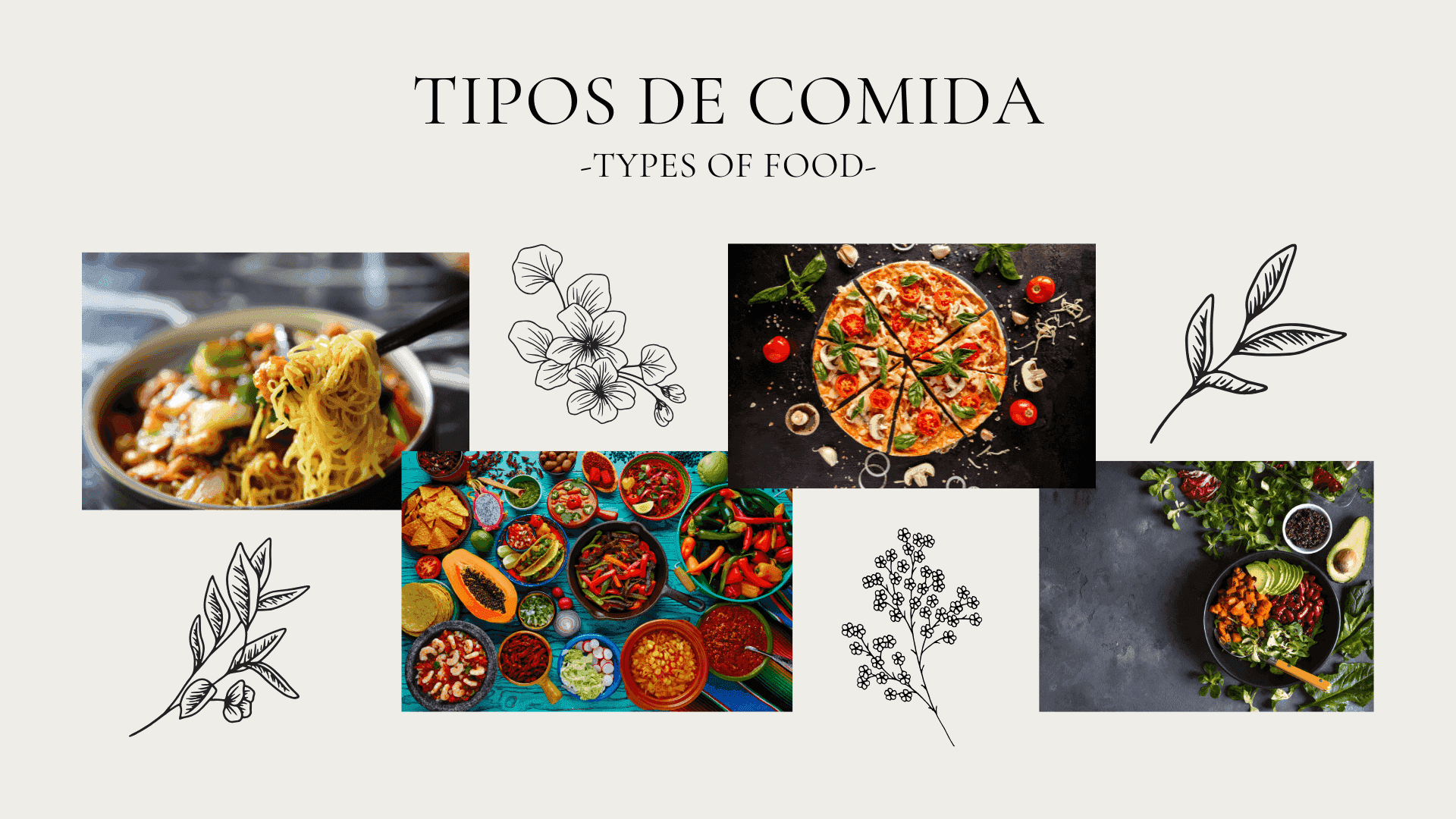 Spanish Lesson - Types of Food
